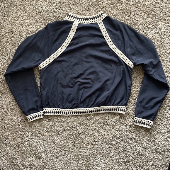 Free People Crochet Bomber Jacket - Picture 4 of 5